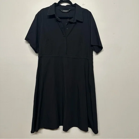 NWT Disturbia Fenrir Midi Shirt Dress Black 16 - Picture 5 of 11